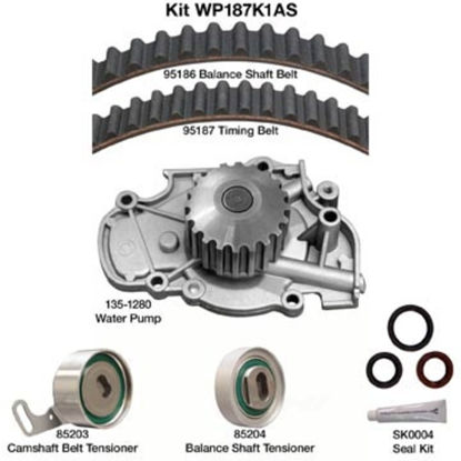 Picture of WP187K1AS Engine Timing Belt Kit w/Water Pump & Seals  By DAYCO PRODUCTS LLC