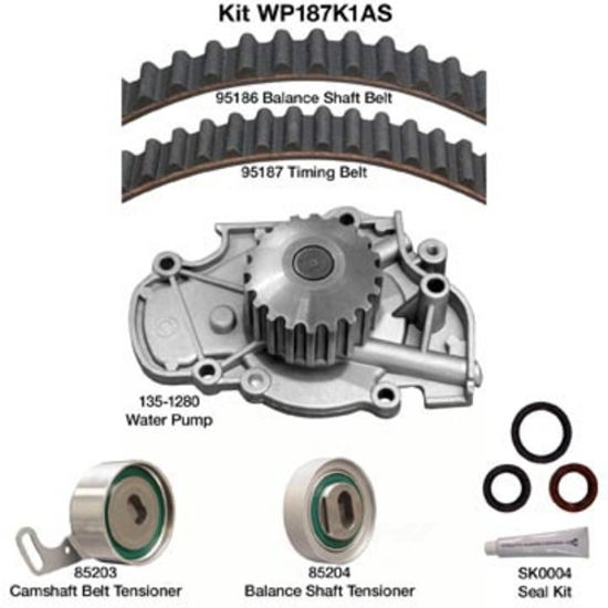 Picture of WP187K1AS Engine Timing Belt Kit w/Water Pump & Seals  By DAYCO PRODUCTS LLC