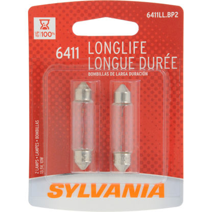 Picture of 6411LL.BP2 Long Life Blister Pack Twin Dome Light Bulb  By SYLVANIA