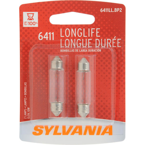 Picture of 6411LL.BP2 Long Life Blister Pack Twin Dome Light Bulb  By SYLVANIA
