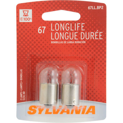 Picture of 67LL.BP2 Long Life Blister Pack Twin License Light Bulb  By SYLVANIA