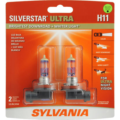 Picture of H11SU.BP2 SilverStar Ultra Blister Pack Twin Headlight Bulb  By SYLVANIA