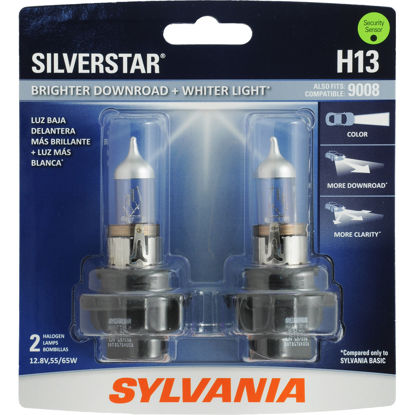 Picture of H13ST.BP2 SilverStar Blister Pack Twin Headlight Bulb  By SYLVANIA
