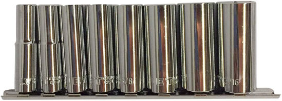 Picture of Jet 8-Piece 3/8-inch Drive SAE, Deep, 6 Point, Chrome Socket Set, 601220